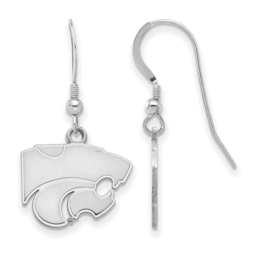 Sterling Silver Kansas State University Small Dangle Earrings
